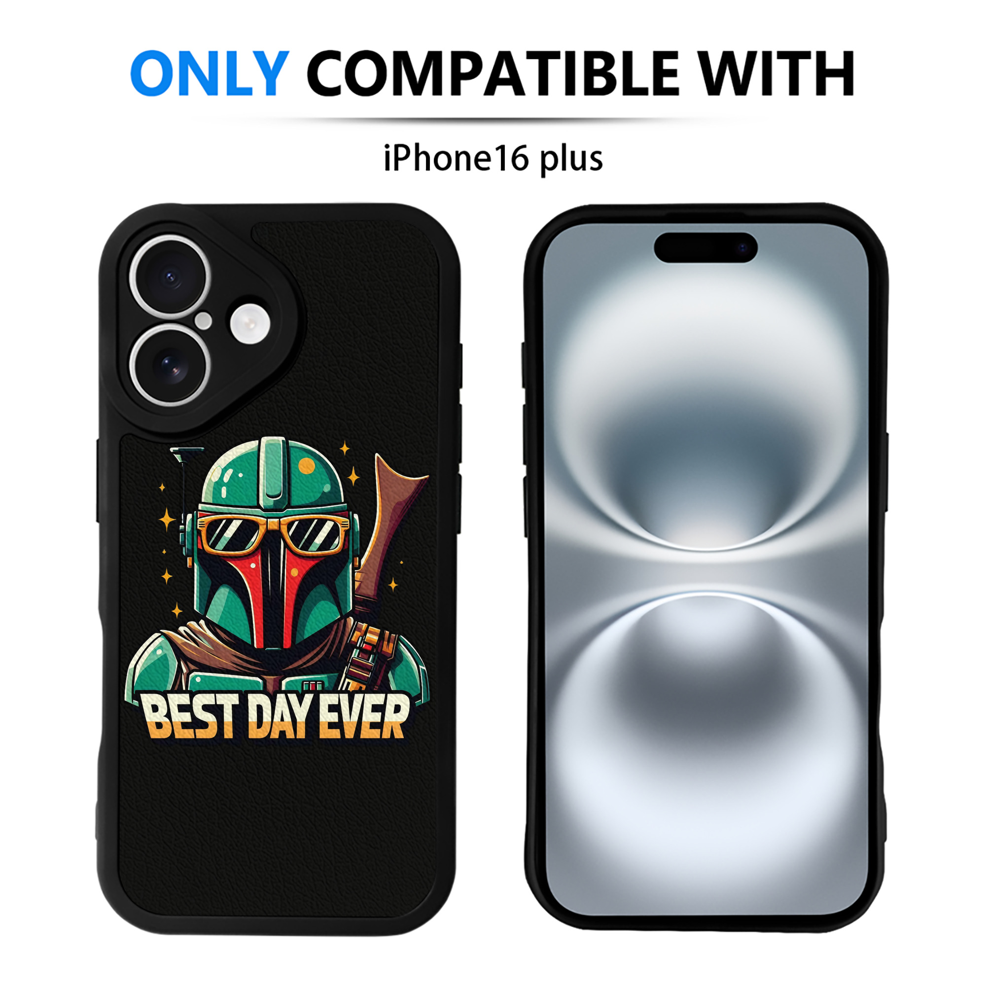 （画像用） スター・ウォーズ Star Wars 【iPhone 16シリーズ対応】シリコンスマホケース（レザー調） 材質：シリコン